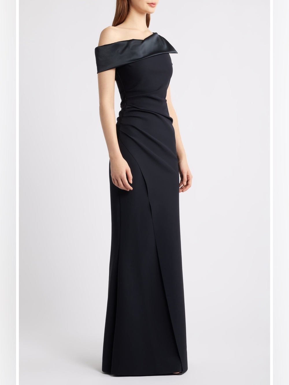 Chiara Boni Koppany Ruched Off the Shoulder Mermaid Gown La Petite Robe Size 16